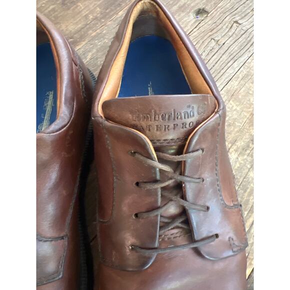 Timberland Men\'s Waterproof Brown Leather Oxford Shoes Size 9 M JL main image 6